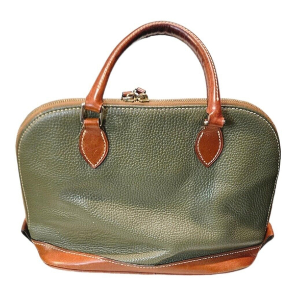 Dooney & Bourke Green and Tan Handbag - Picture 4 of 16